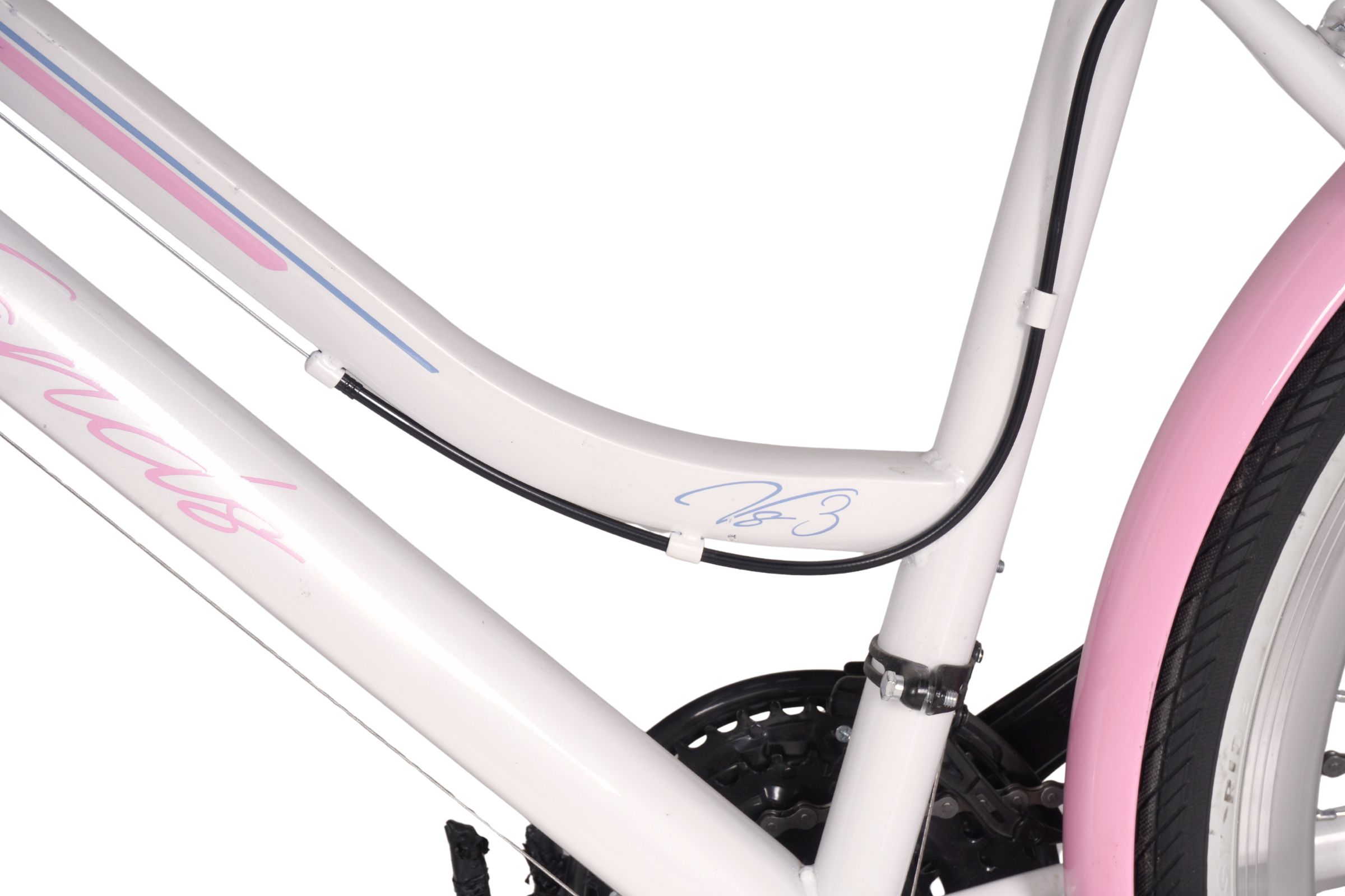 Bicicleta Kands VS-3 26", 150-175 cm, 18 viteze, Alb-roz - Outlet - imagine 4