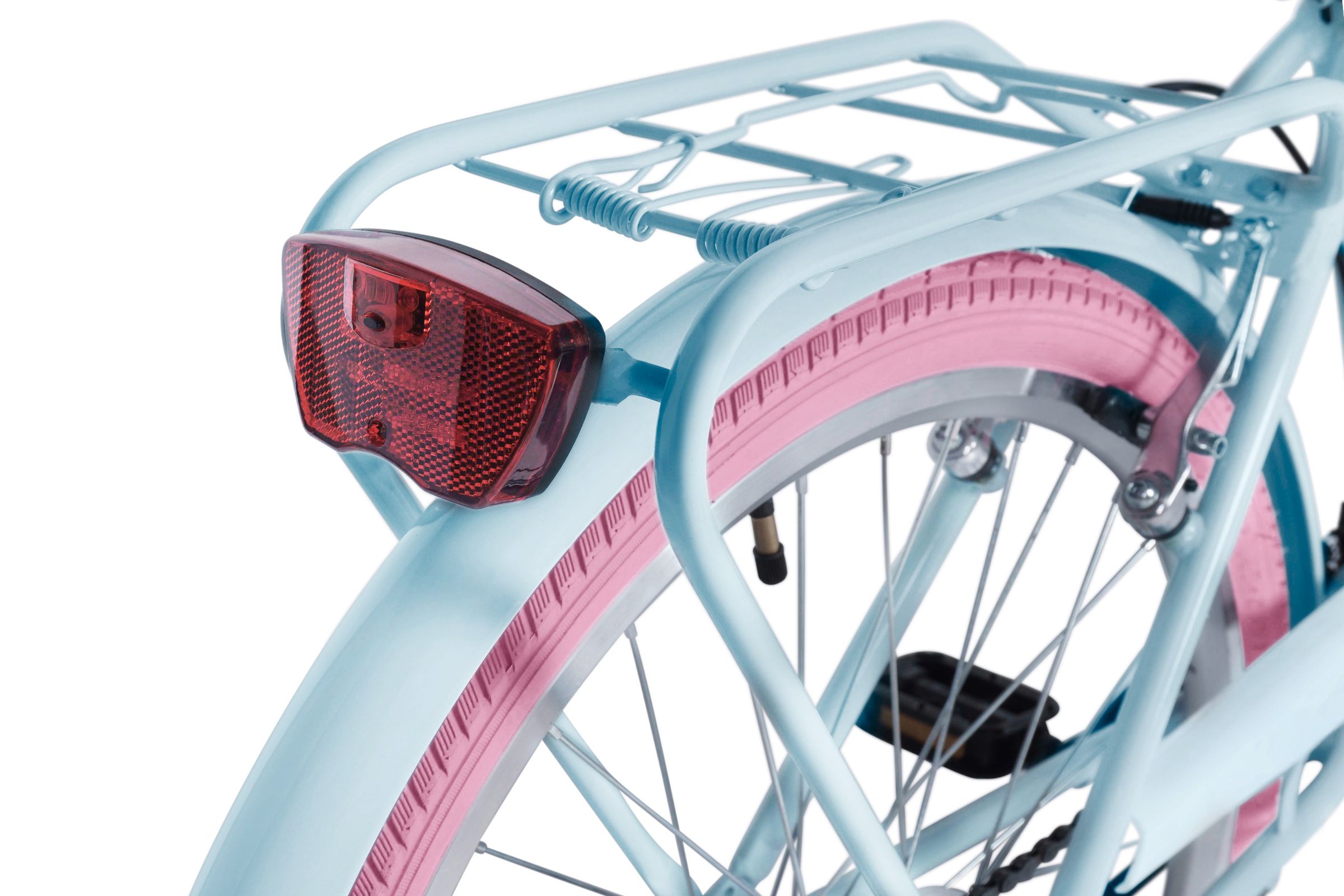 Bicicleta copii Davi Amelia 24", 130-165 cm, 7 viteze, Albastru/Roz - imagine 8