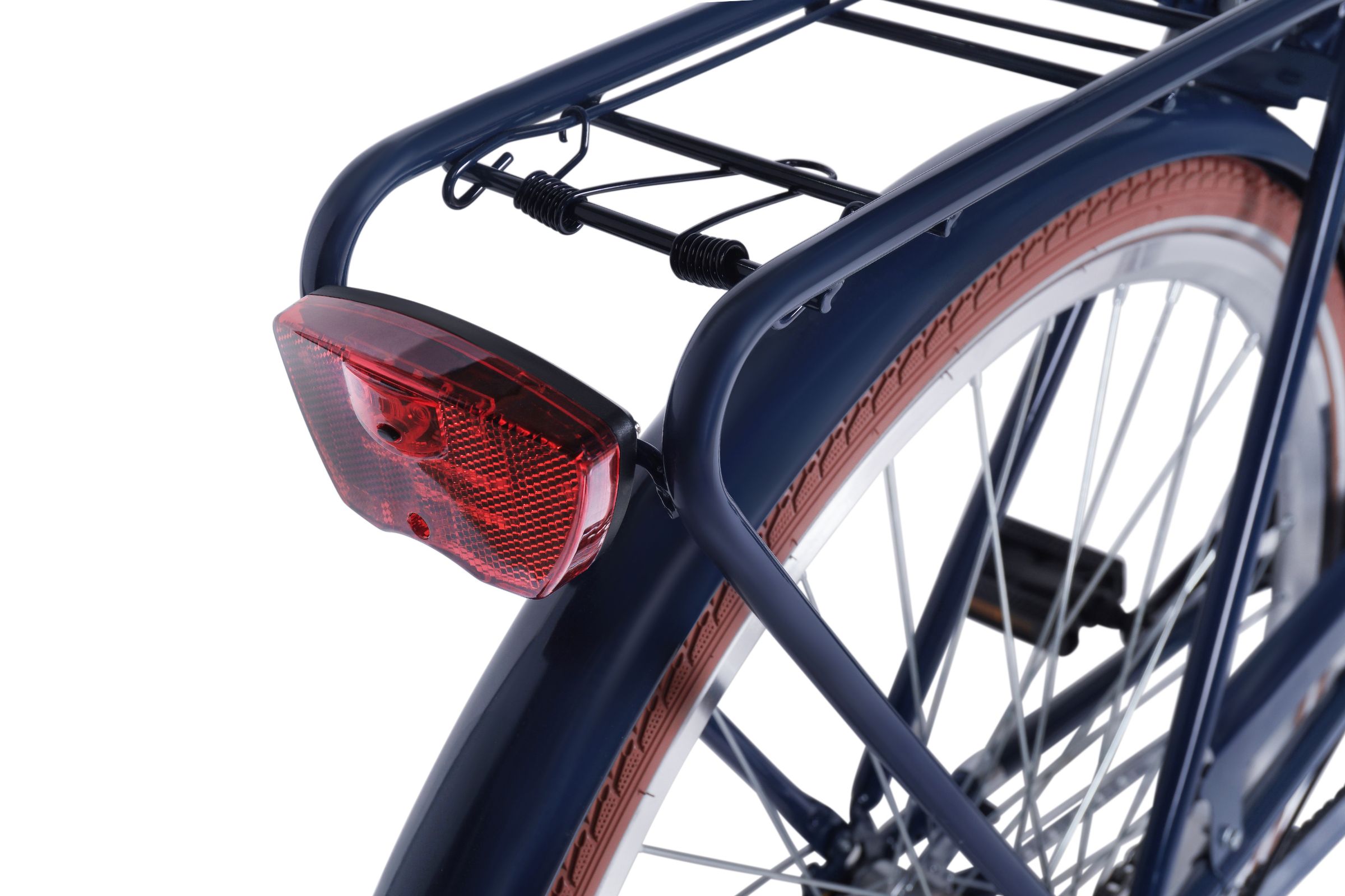 Fară spate al unei biciclete albastre