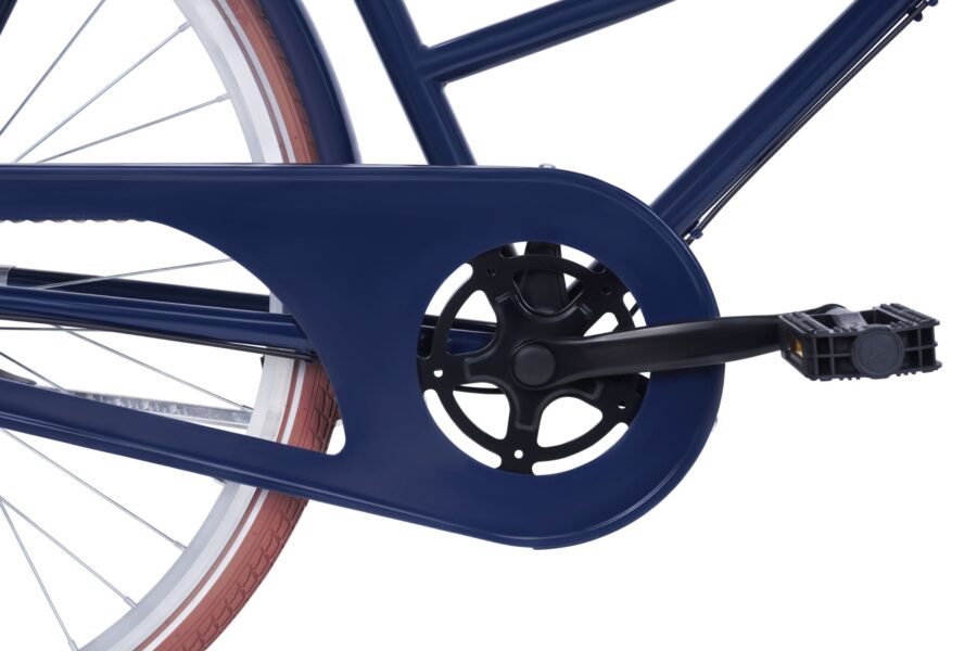 Detaliu pedala de bicicletă albastră