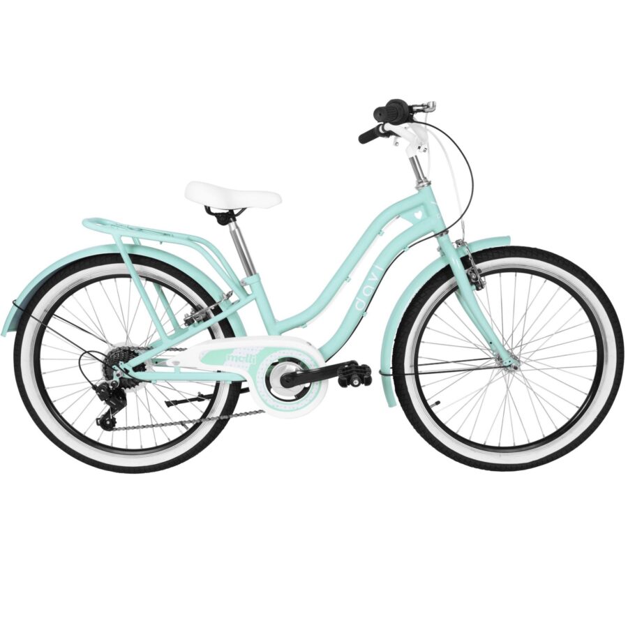 bicicleta copii davi molli, 24", 130 165 cm, 7 viteze, menta