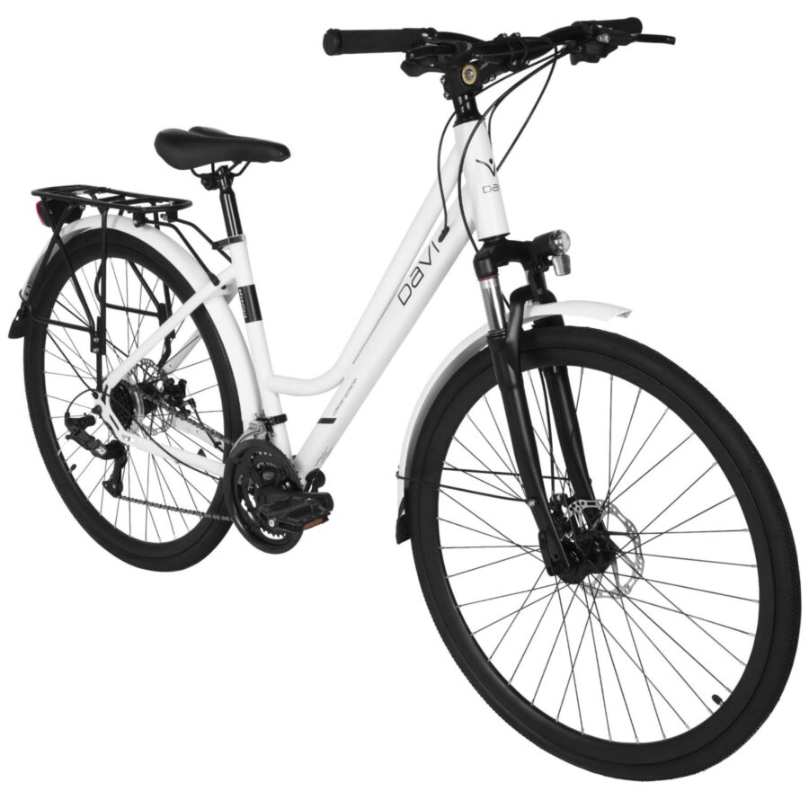 bicicletă trekking davi adventuro, 28", 160 185 cm, alb