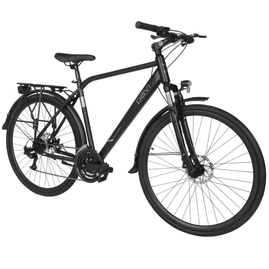 bicicletă trekking davi adventuro, 28", 160 185 cm, negru