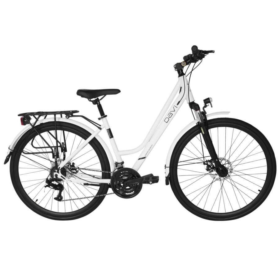 bicicletă trekking davi adventuro, 28", 160 185 cm, alb