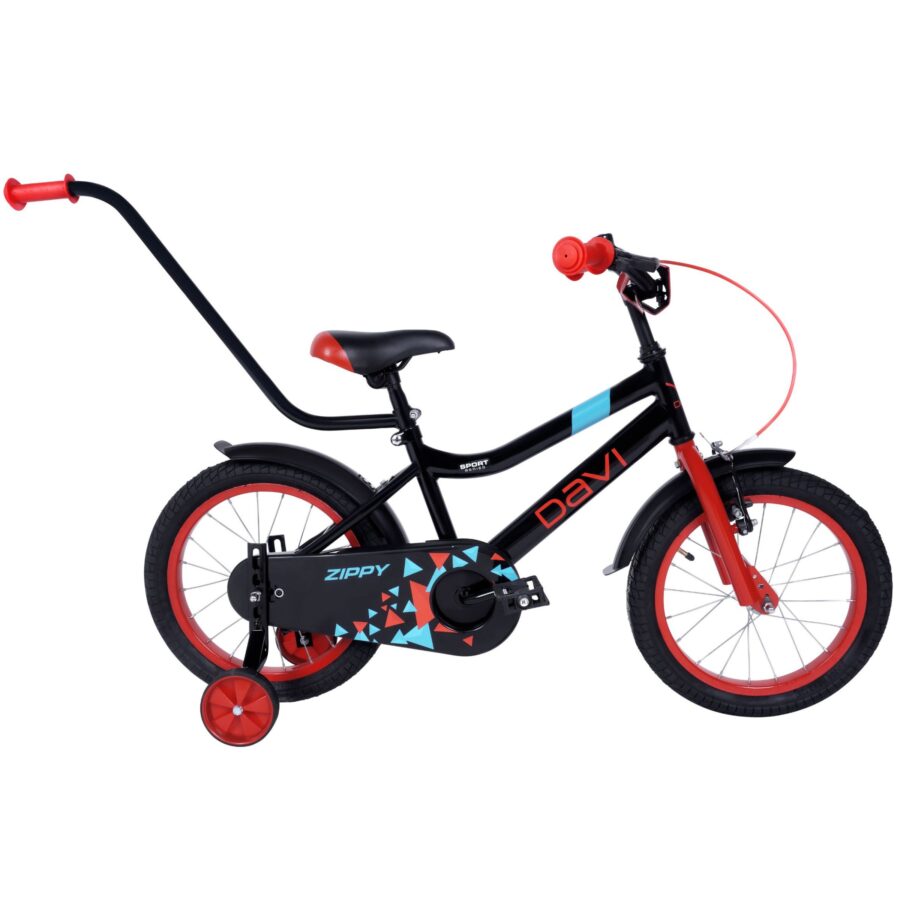 bicicleta copii davi zippy, 16", 95 110 cm, 1 viteza, negru