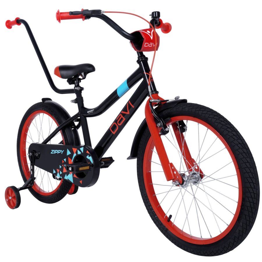 bicicleta copii davi zippy, 20", 110 130 cm, 1 viteza, negru