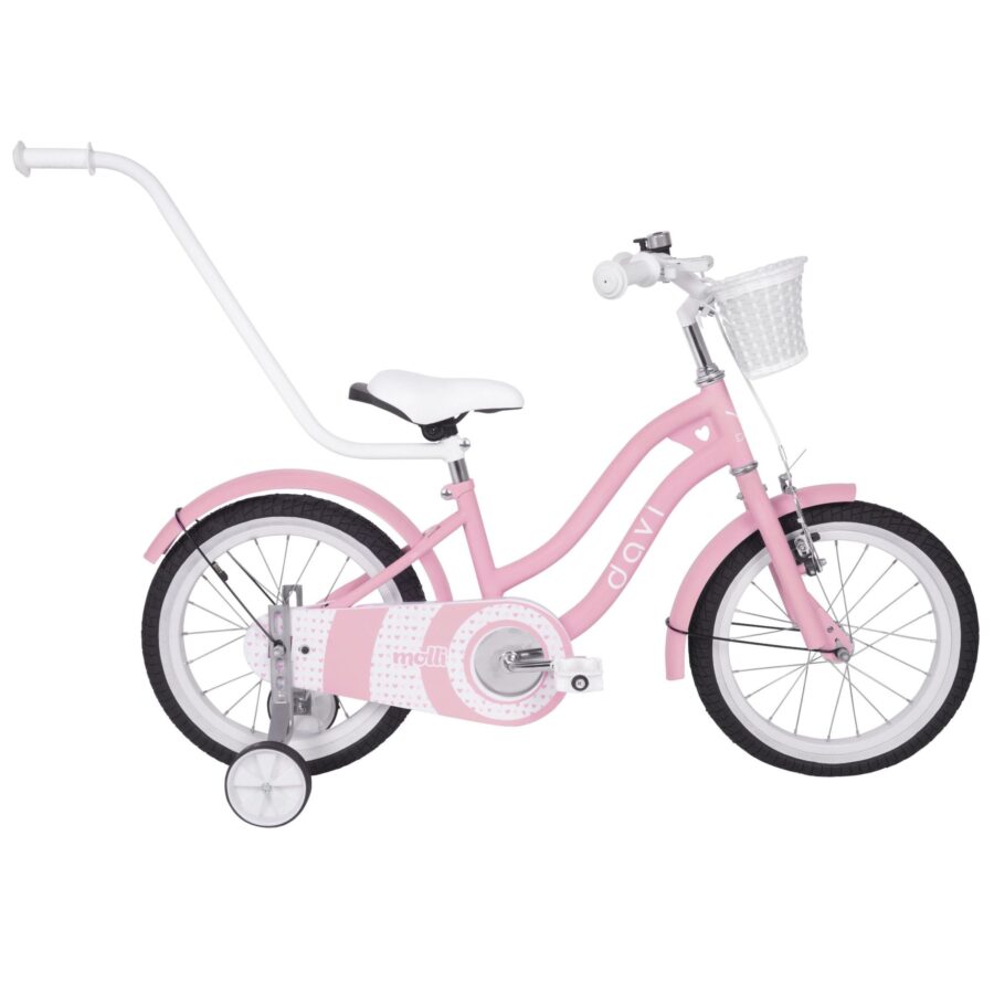 bicicleta copii davi molli, 16", 95 110 cm, 1 viteza, roz