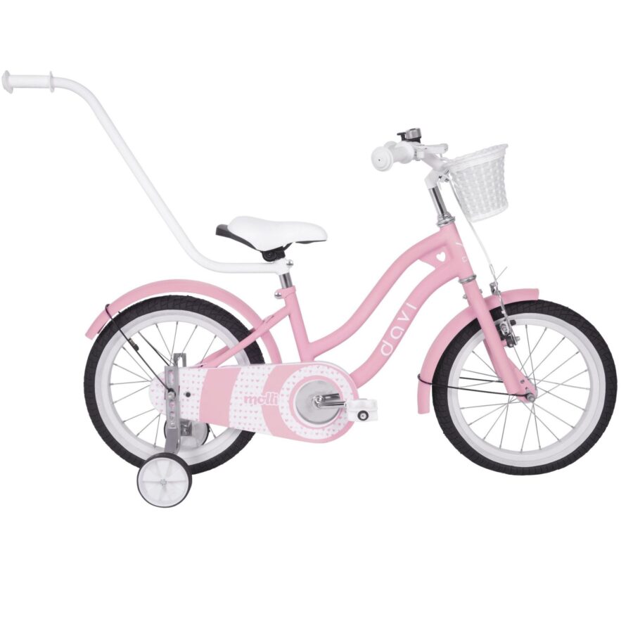 bicicleta copii davi molli, 16", 95 110 cm, 1 viteza, roz