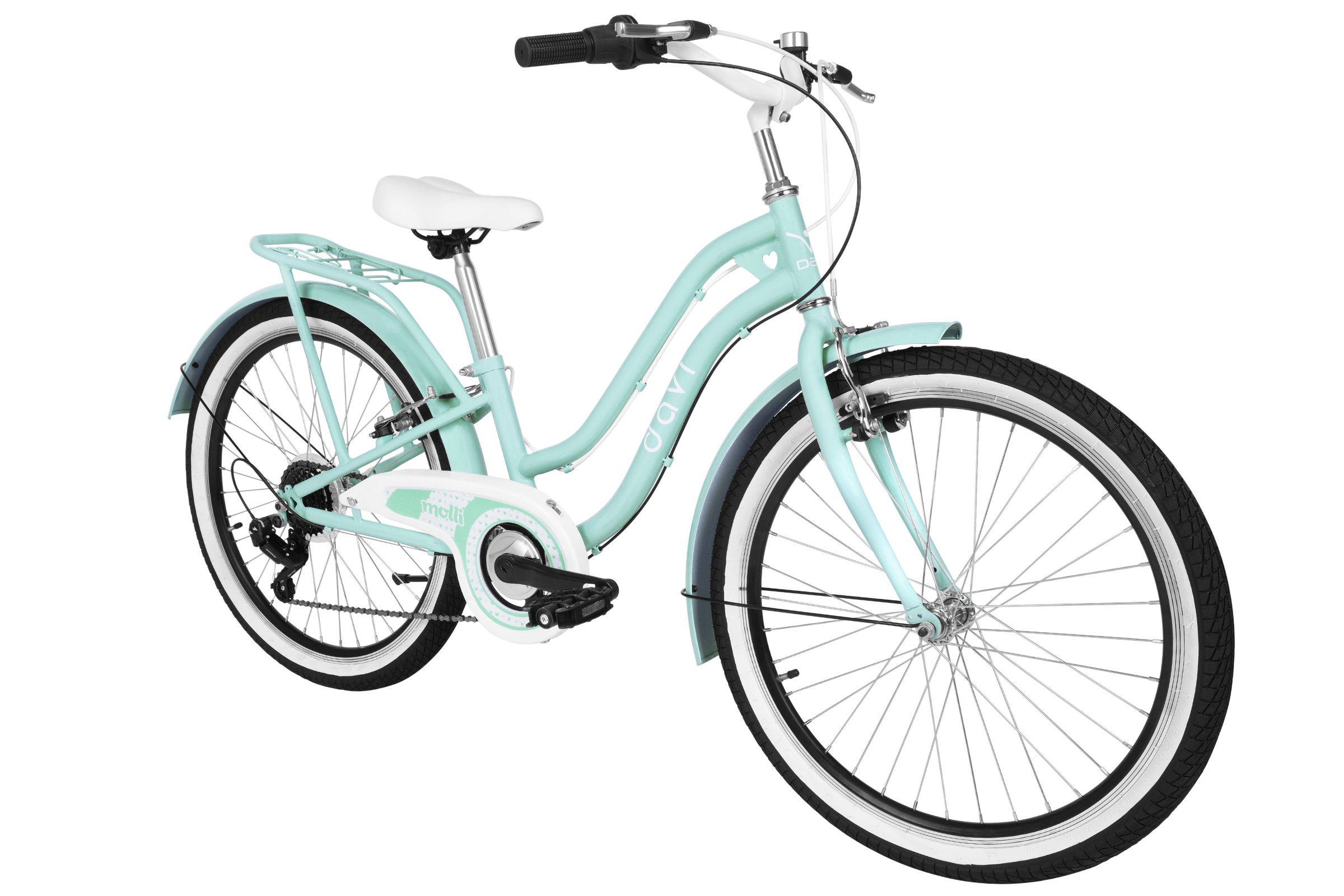 bicicleta copii molli, 24", 130 165 cm, 7 viteze, menta