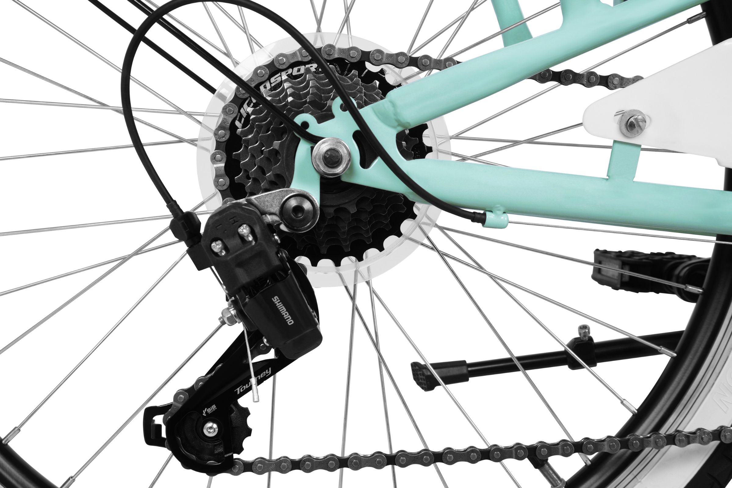 bicicleta copii molli, 24", 130 165 cm, 7 viteze, menta