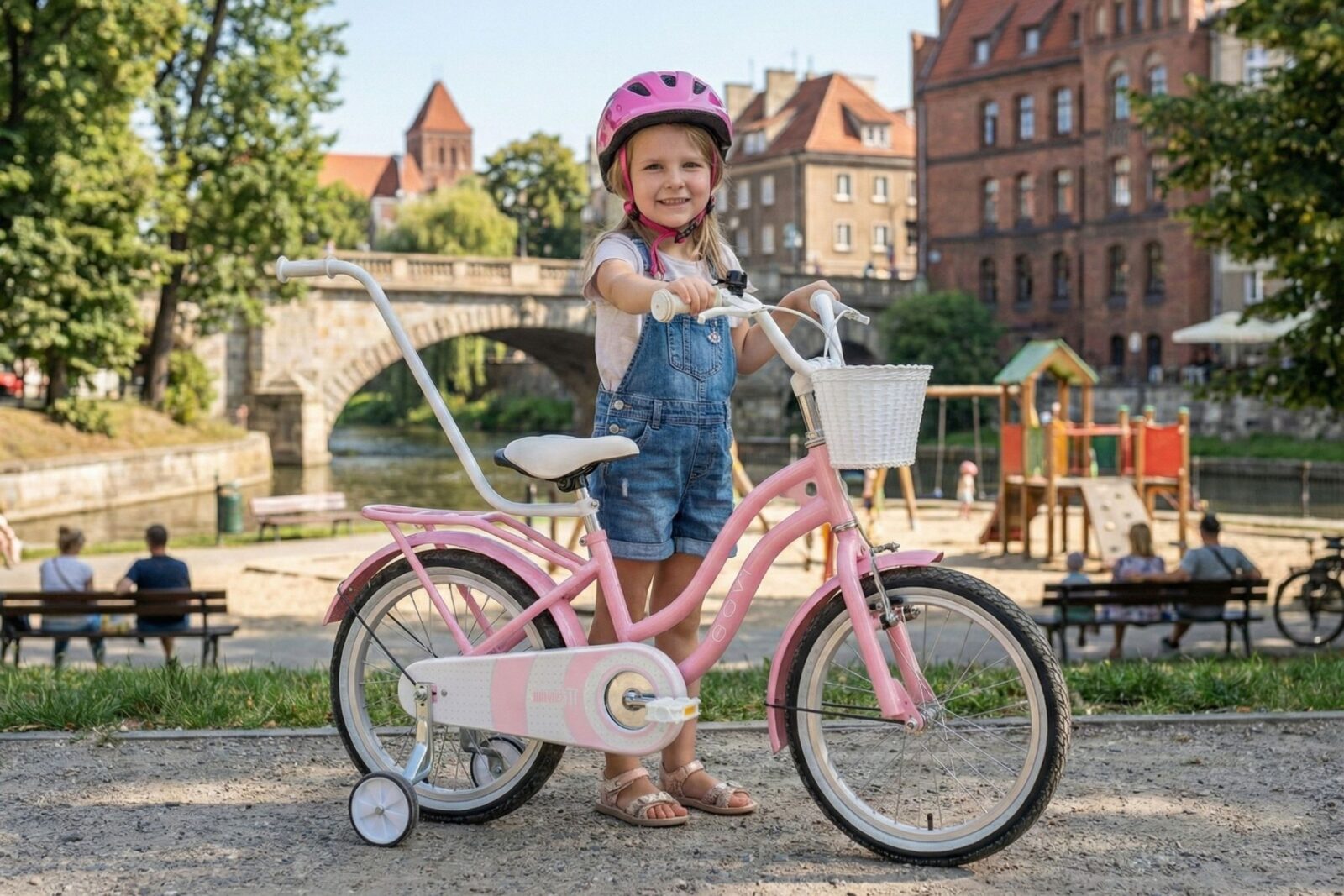 bicicleta copii molli, 16", 95 110 cm, 1 viteza, roz