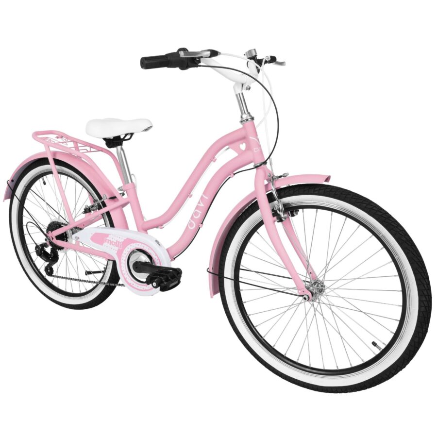 bicicleta copii davi molli, 24", 130 165 cm, 7 viteze, roz
