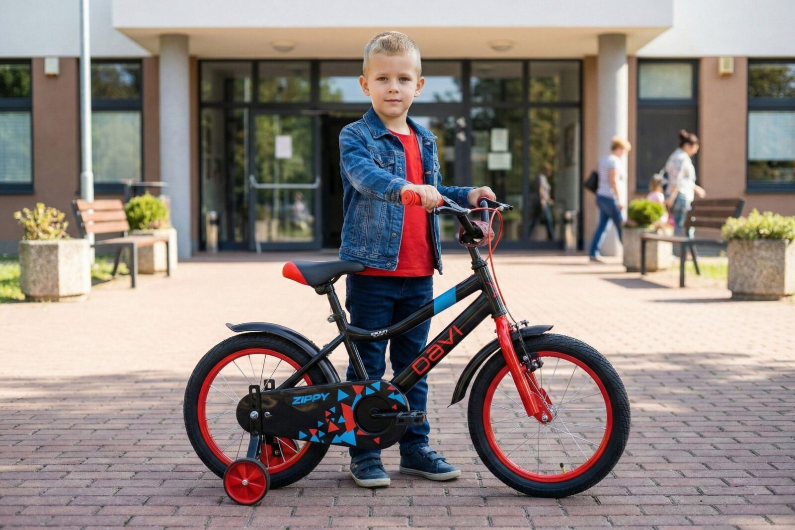 bicicleta copii zippy, 16", 95 110 cm, 1 viteza, negru