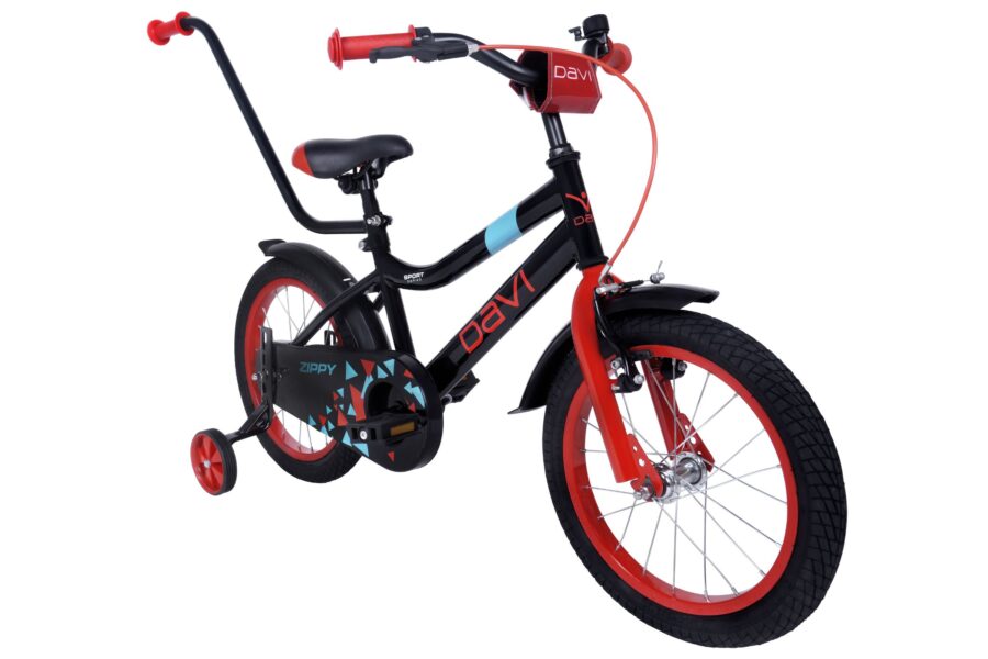 bicicleta copii zippy, 16", 95 110 cm, 1 viteza, negru