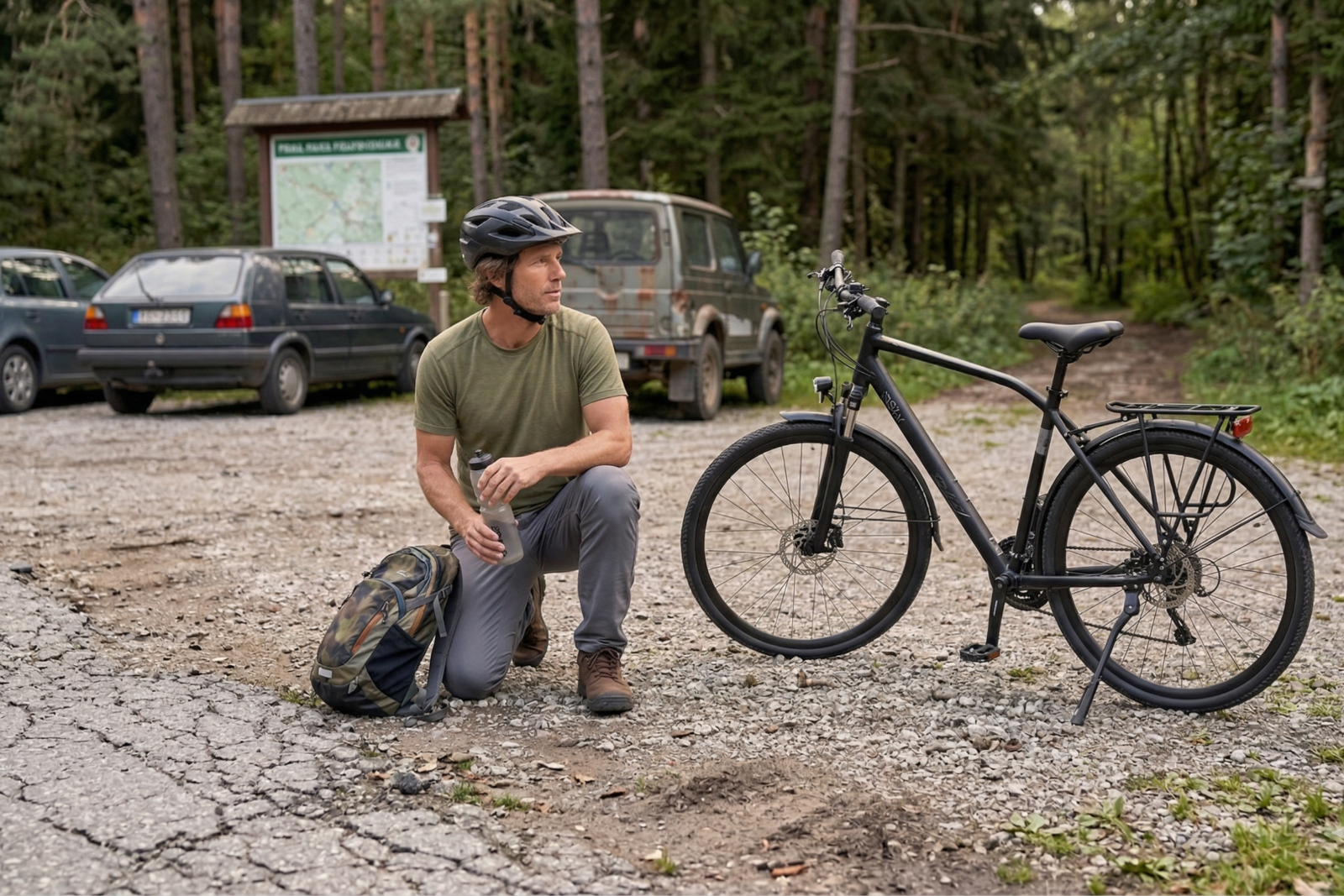 bicicletă trekking davi adventuro, 28", 160 185 cm, negru