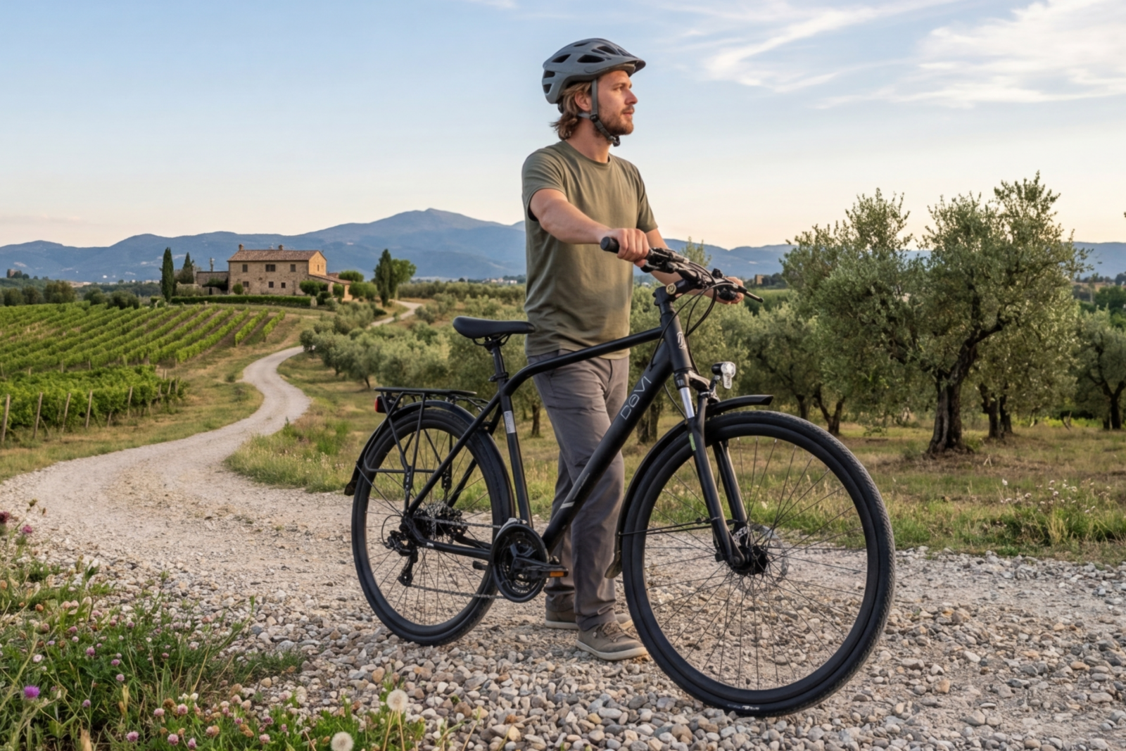 bicicletă trekking davi adventuro, 28", 160 185 cm, negru