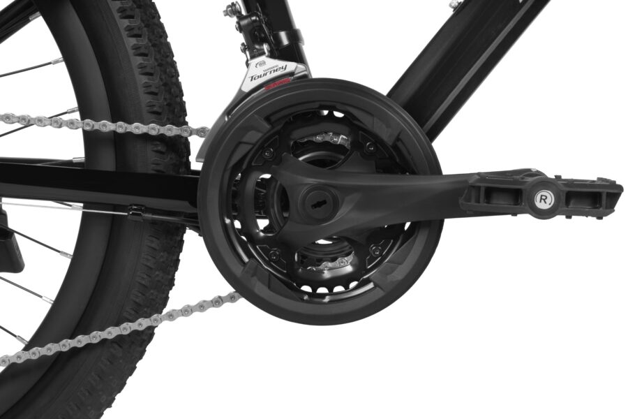 Piesa de bicicletă, sistem de pedalare vizibil