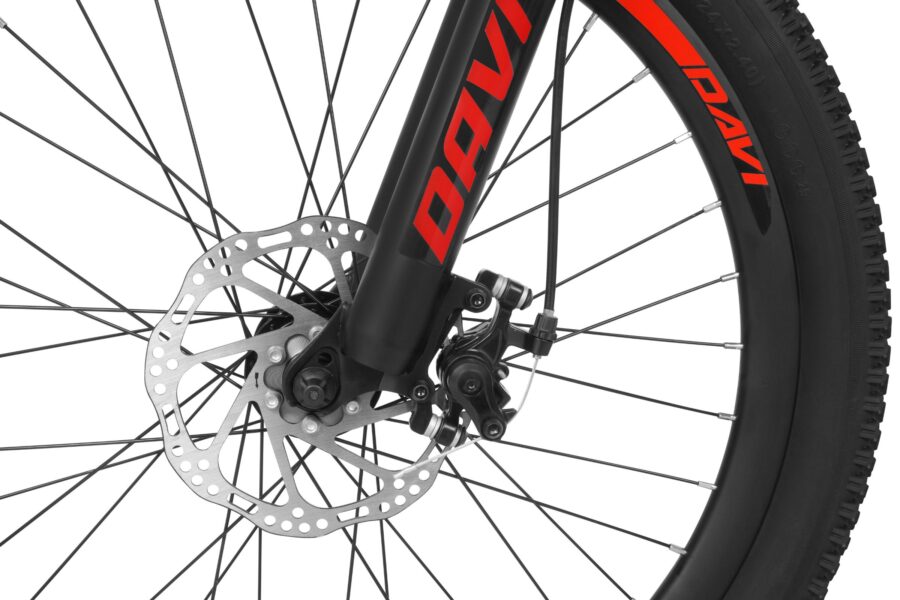 Ruină de bicicletă cu frână pe disc.