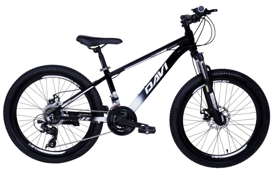bicicleta copii davi montaro aluminiu, 24", 130 160 cm, 21 viteze, negru/roşu (copy)