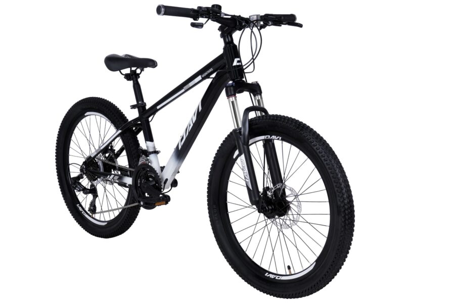 bicicleta copii davi montaro aluminiu, 24", 130 160 cm, 21 viteze, negru/roşu (copy)