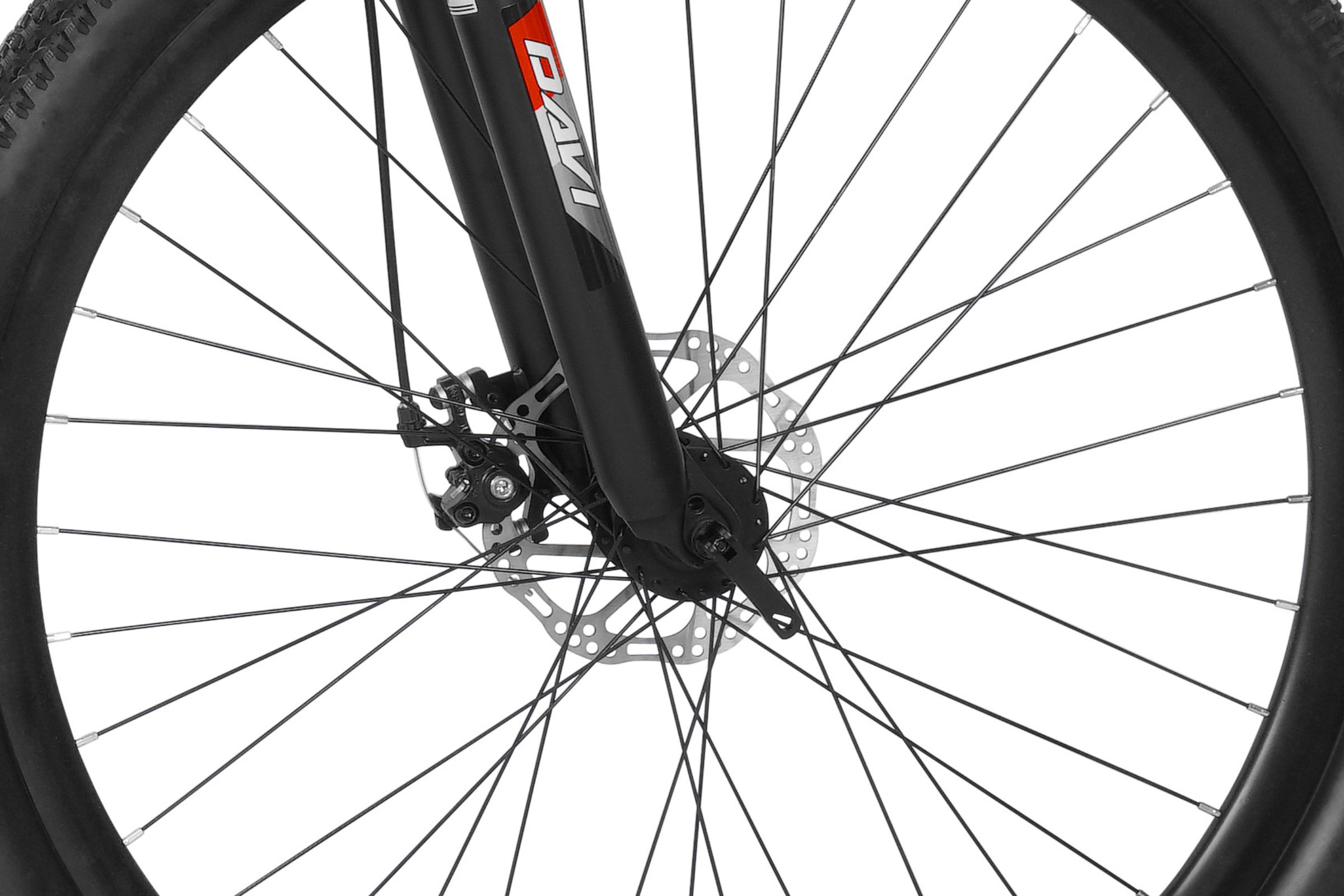 Roata de bicicletă cu frână pe disc.