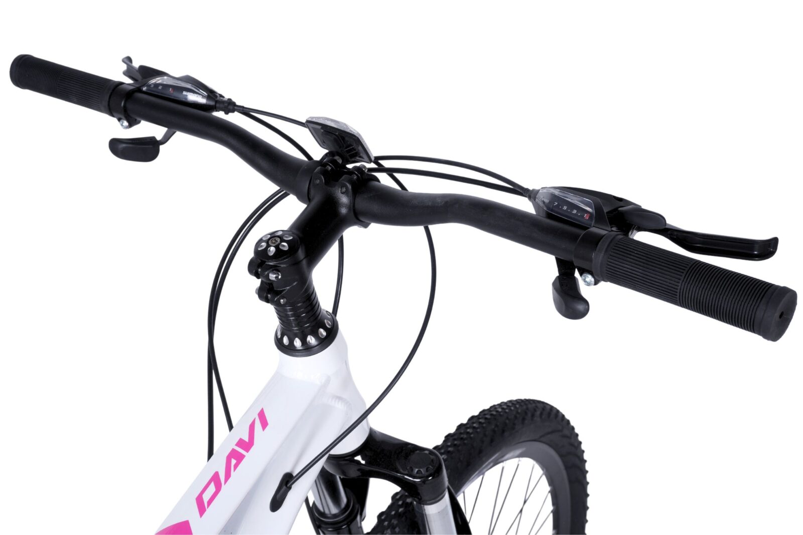 bicicleta mtb davi bella aluminiu, 27.5", 160 185 cm, 21 viteze, roz/alb (copy)