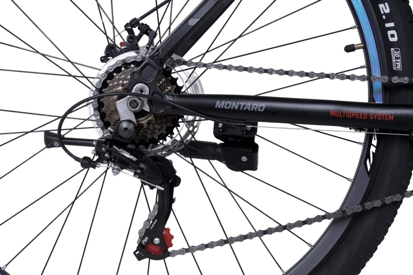 bicicleta davi montaro aluminiu, 29", 170 195 cm, 21 viteze, negru/rosu