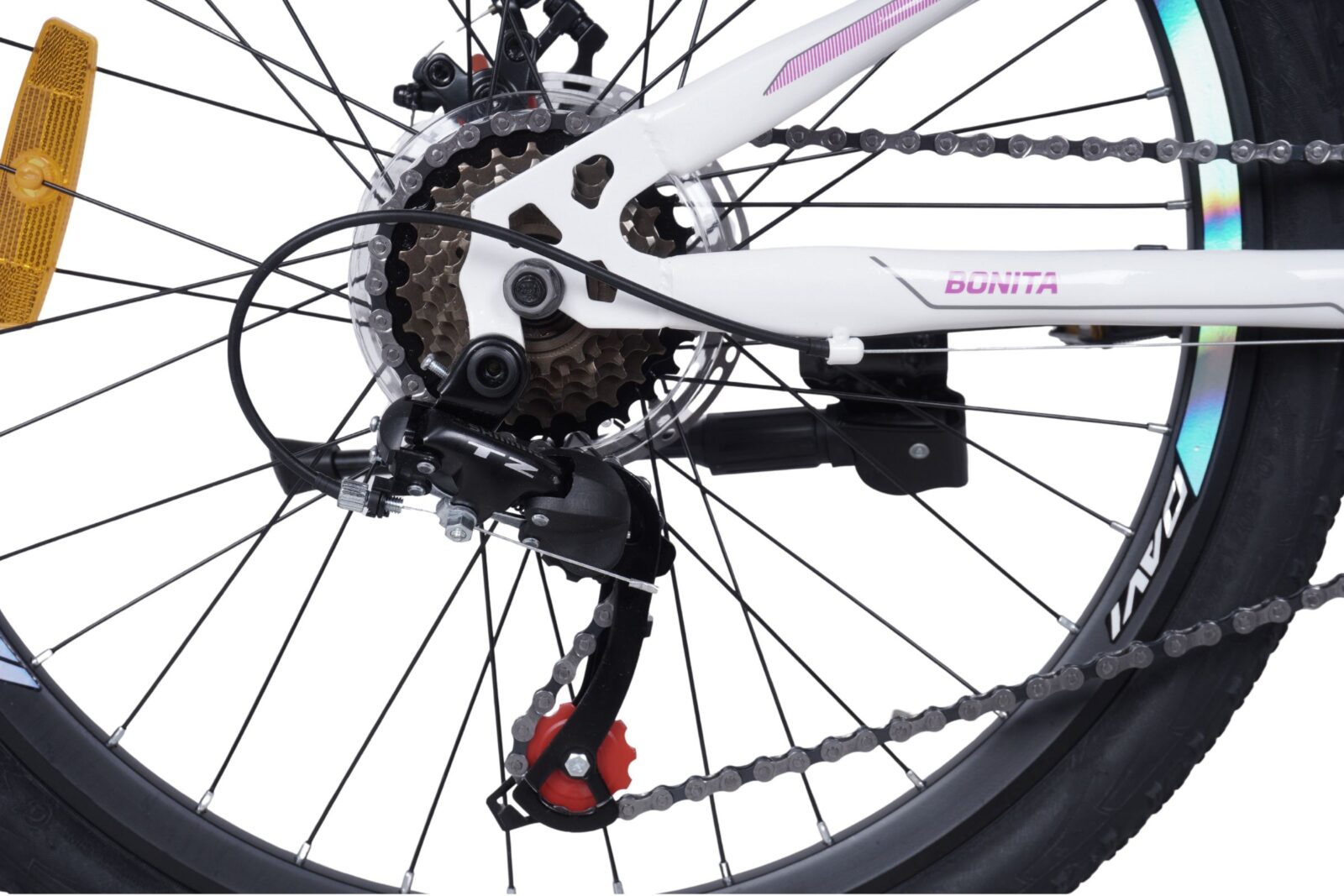 bicicleta copii davi terrano 24", 130 160 cm, 21 viteze, negru/rosu (copy)