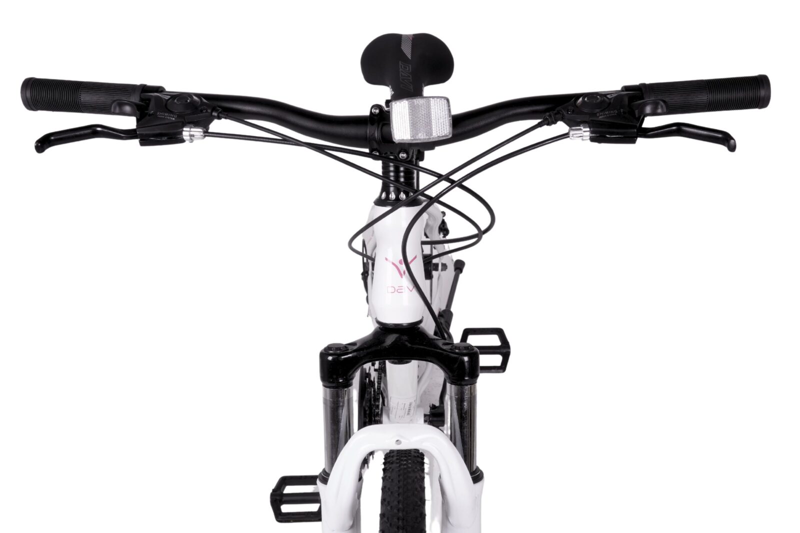 bicicleta mtb davi bonita 27.5", 160 185 cm, 21 viteze, alb/roz