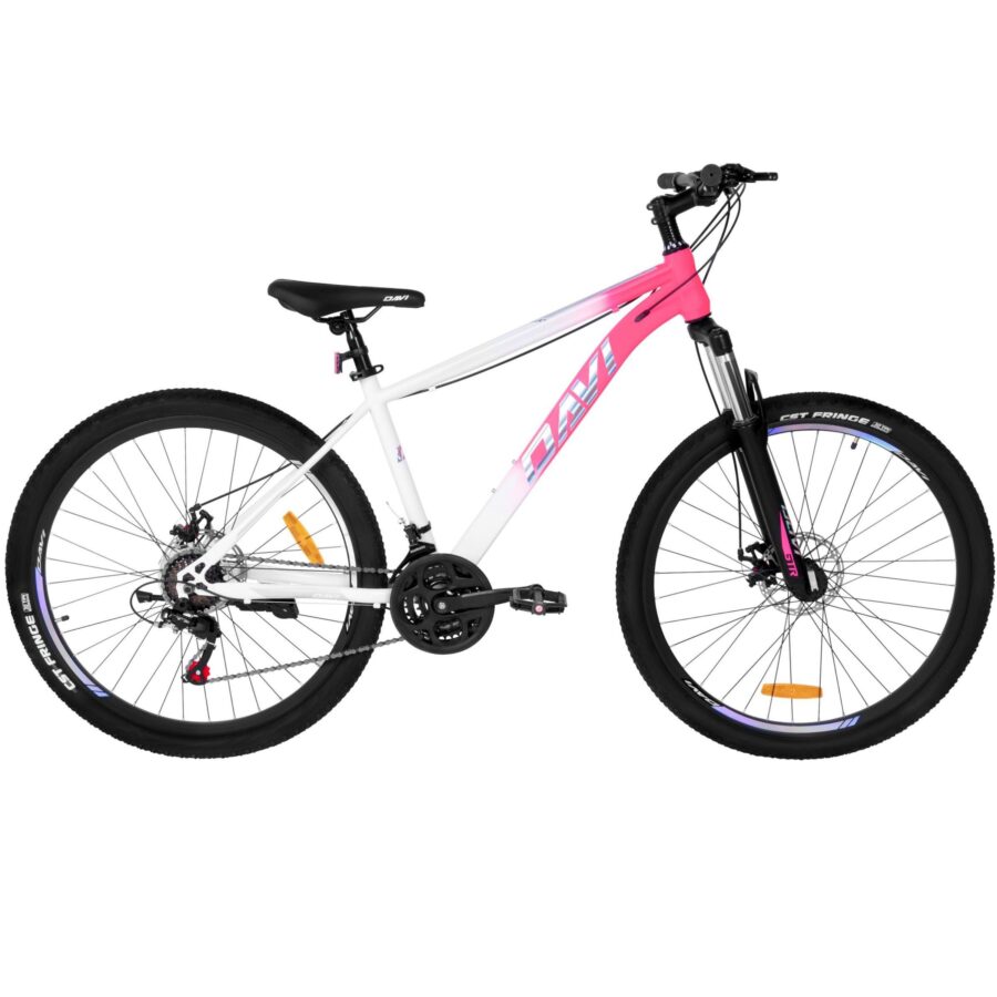 bicicleta mtb davi bonita 27.5", 160 185 cm, 21 viteze, alb