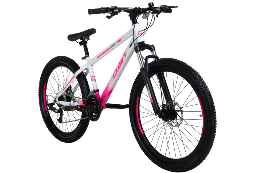 bicicleta mtb davi bonita 26", 145 170 cm, 21 viteze, roz/alb