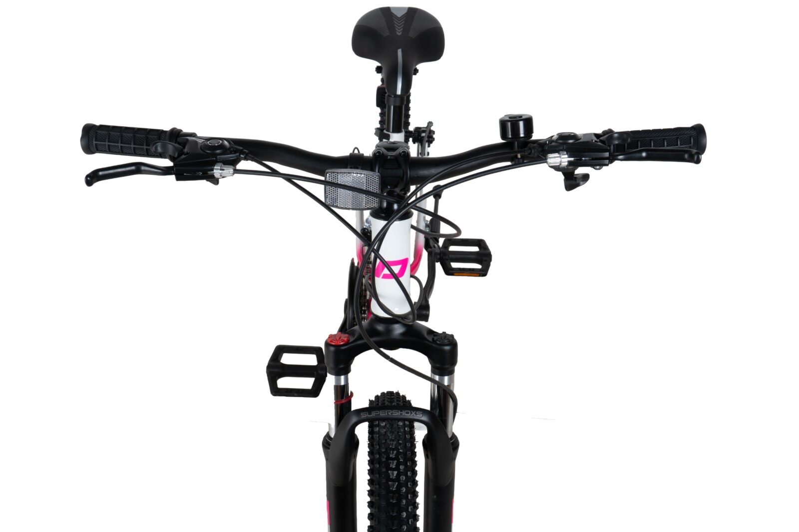 bicicleta copii davi bonita 24", 130 160 cm, 21 viteze, roz/alb (copy)