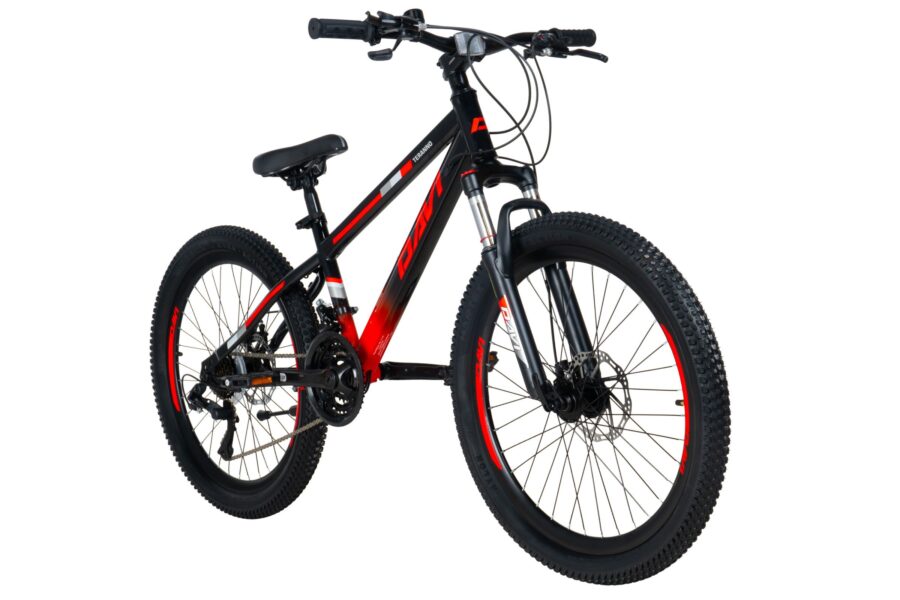 bicicleta copii davi terrano 24", 130 160 cm, 21 viteze, negru/rosu (copy)