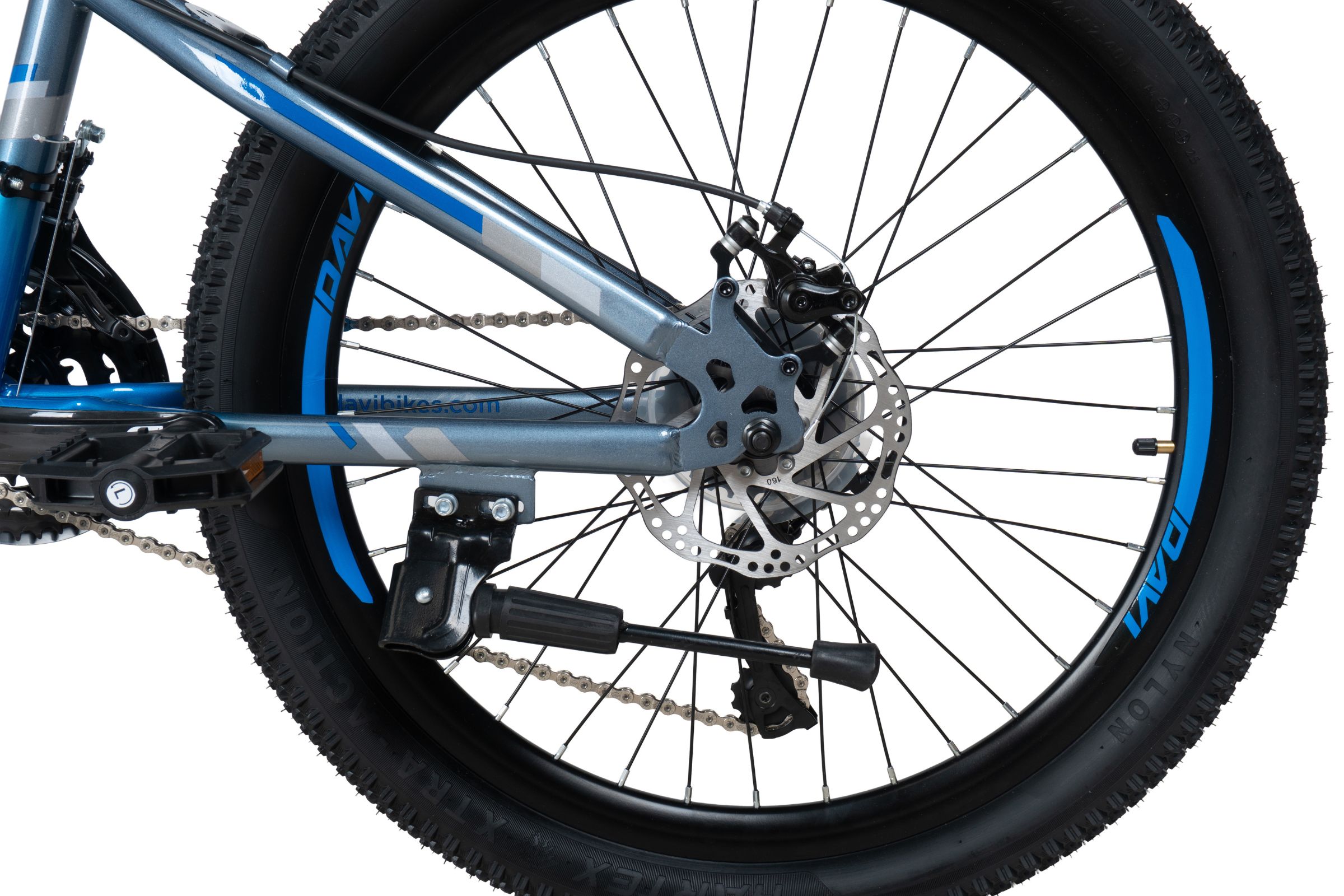bicicleta copii davi terrano 24", 130 160 cm, 21 viteze, gri/albastru
