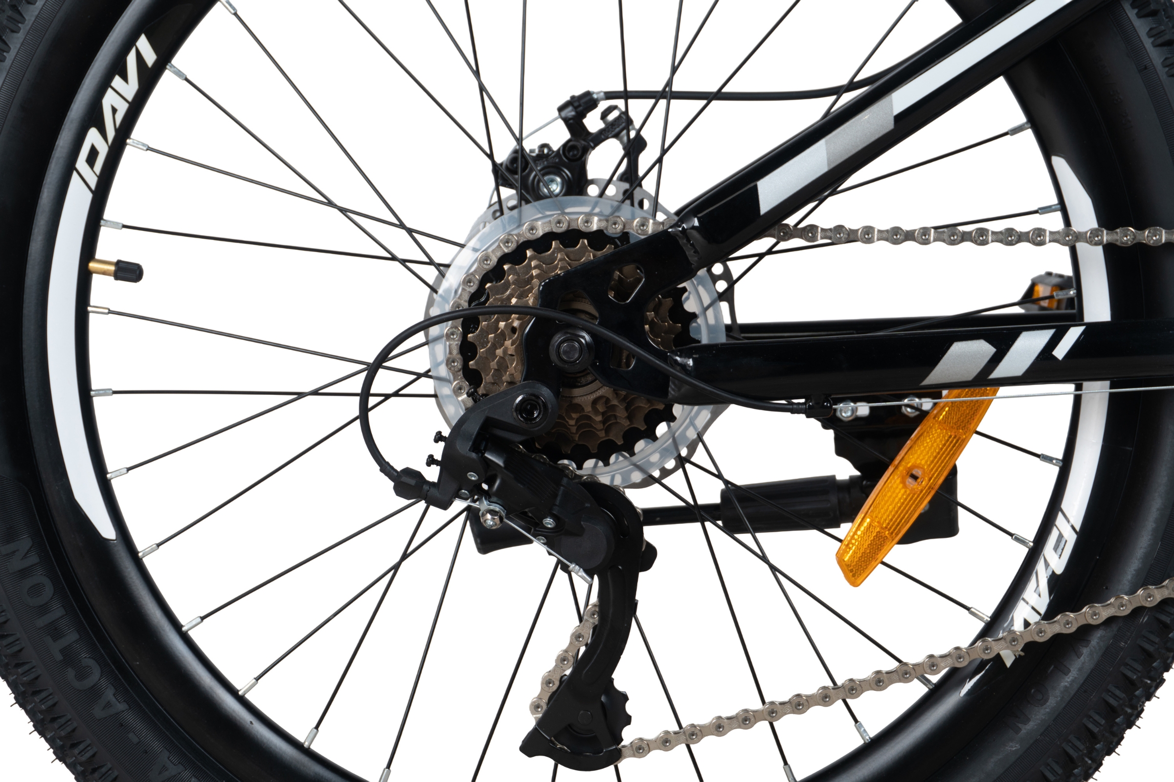 bicicleta copii davi terrano 24", 130 160 cm, 21 viteze, negru/alb