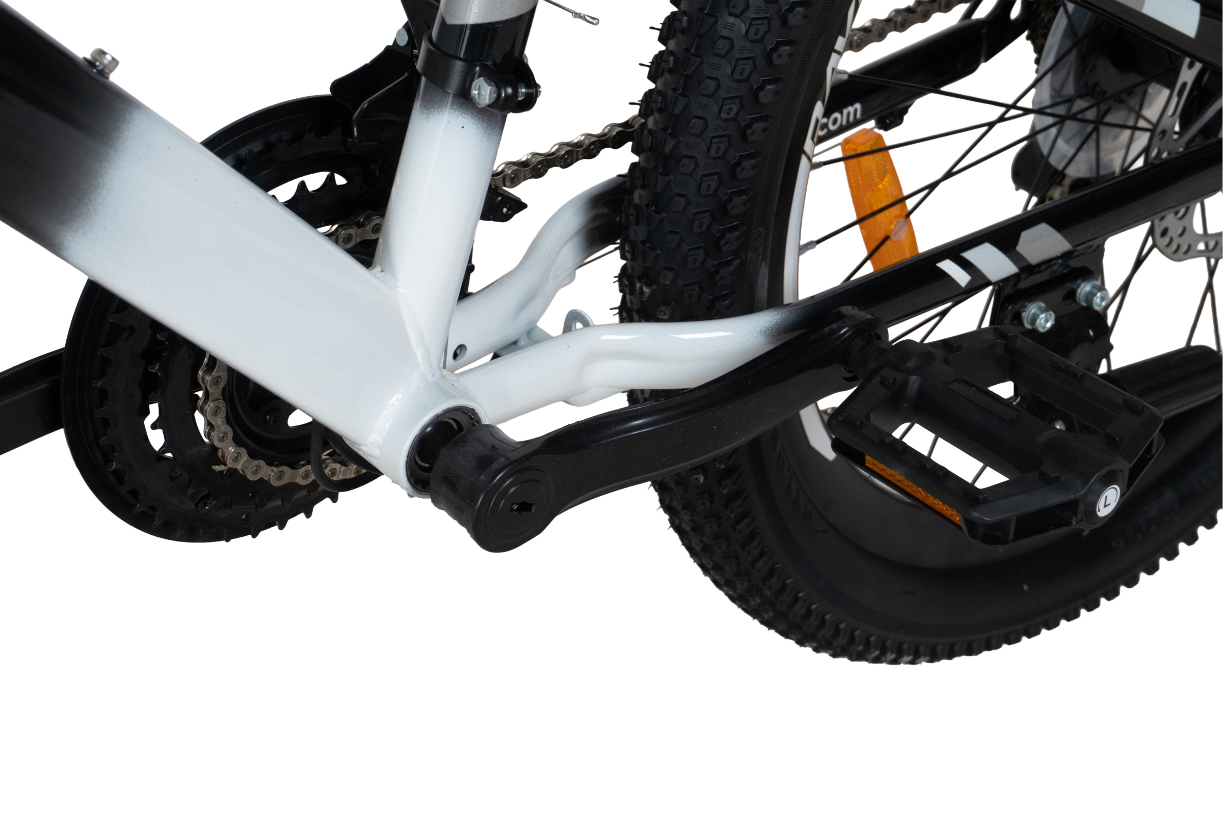 bicicleta copii davi terrano 24", 130 160 cm, 21 viteze, negru/alb