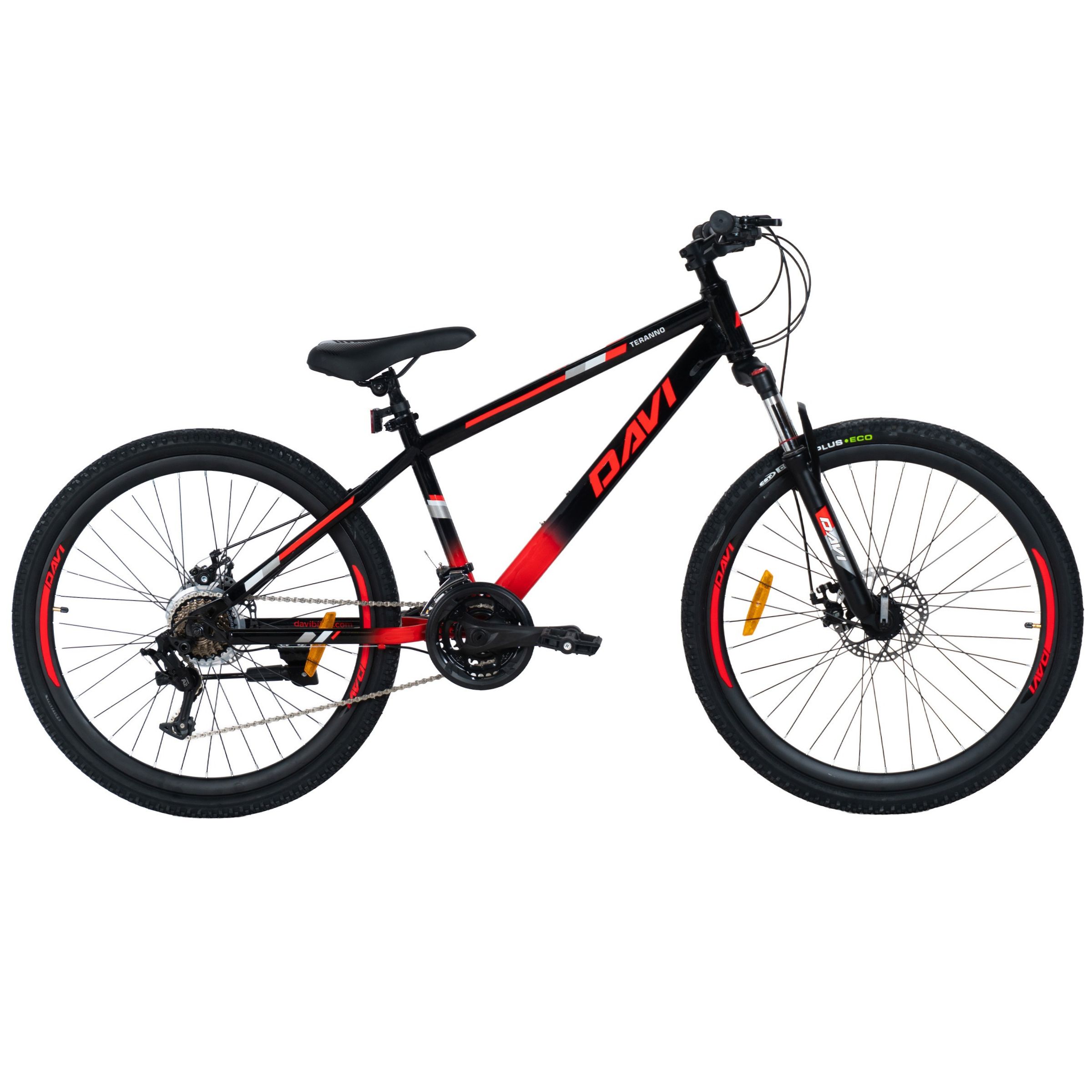 Bicicleta MTB Davi Terrano 26", 145-170 cm, 21 viteze, Rosu/Negru
