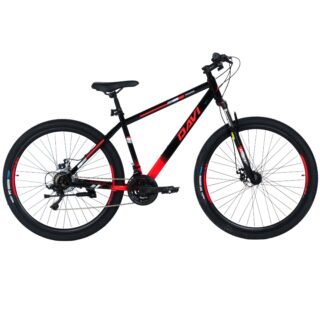 Bicicleta MTB Davi Terrano 29", 170-195 cm, 21 viteze, Negru/Rosu