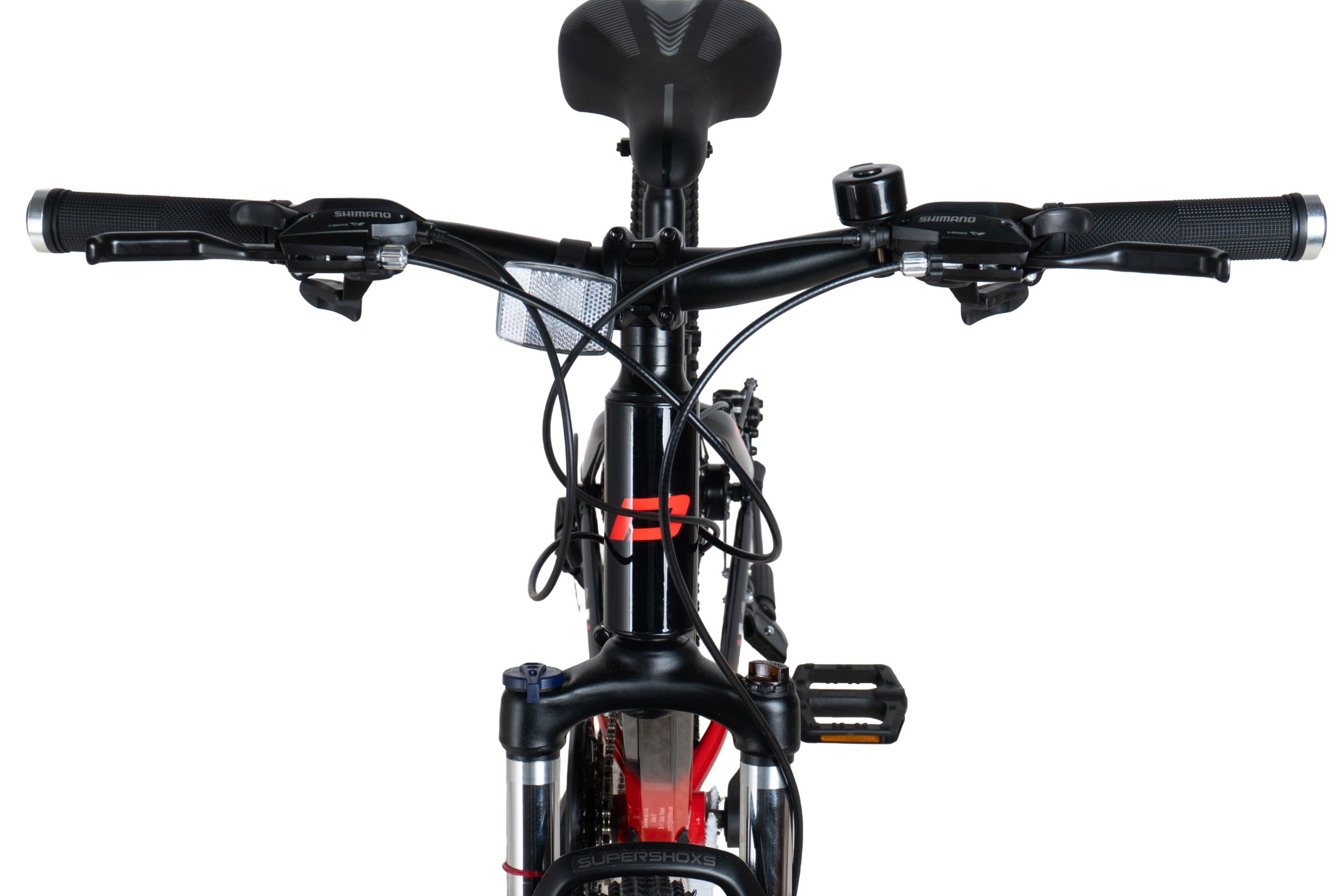 bicicleta mtb davi montaro aluminiu, 26", 145 170 cm, 21 viteze, negru/roşu/