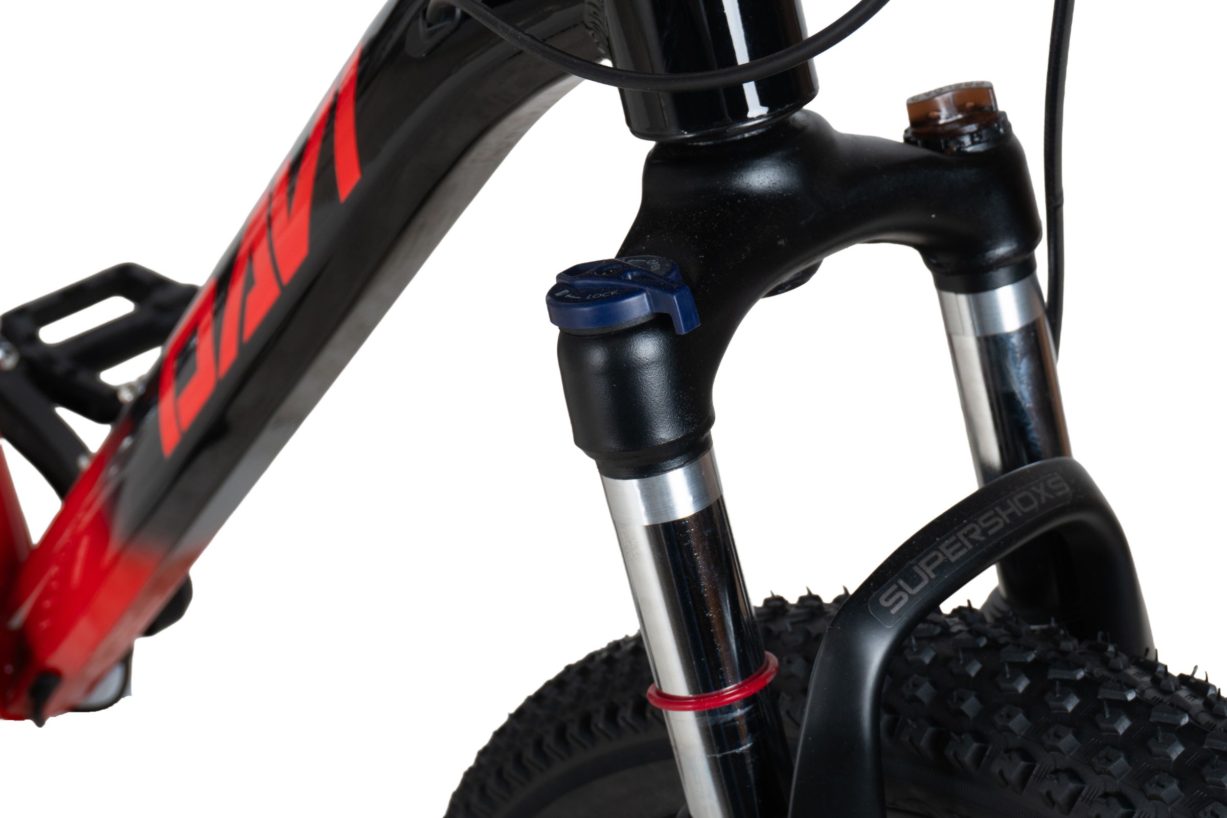 bicicleta mtb davi montaro aluminiu, 26", 145 170 cm, 21 viteze, negru/roşu/