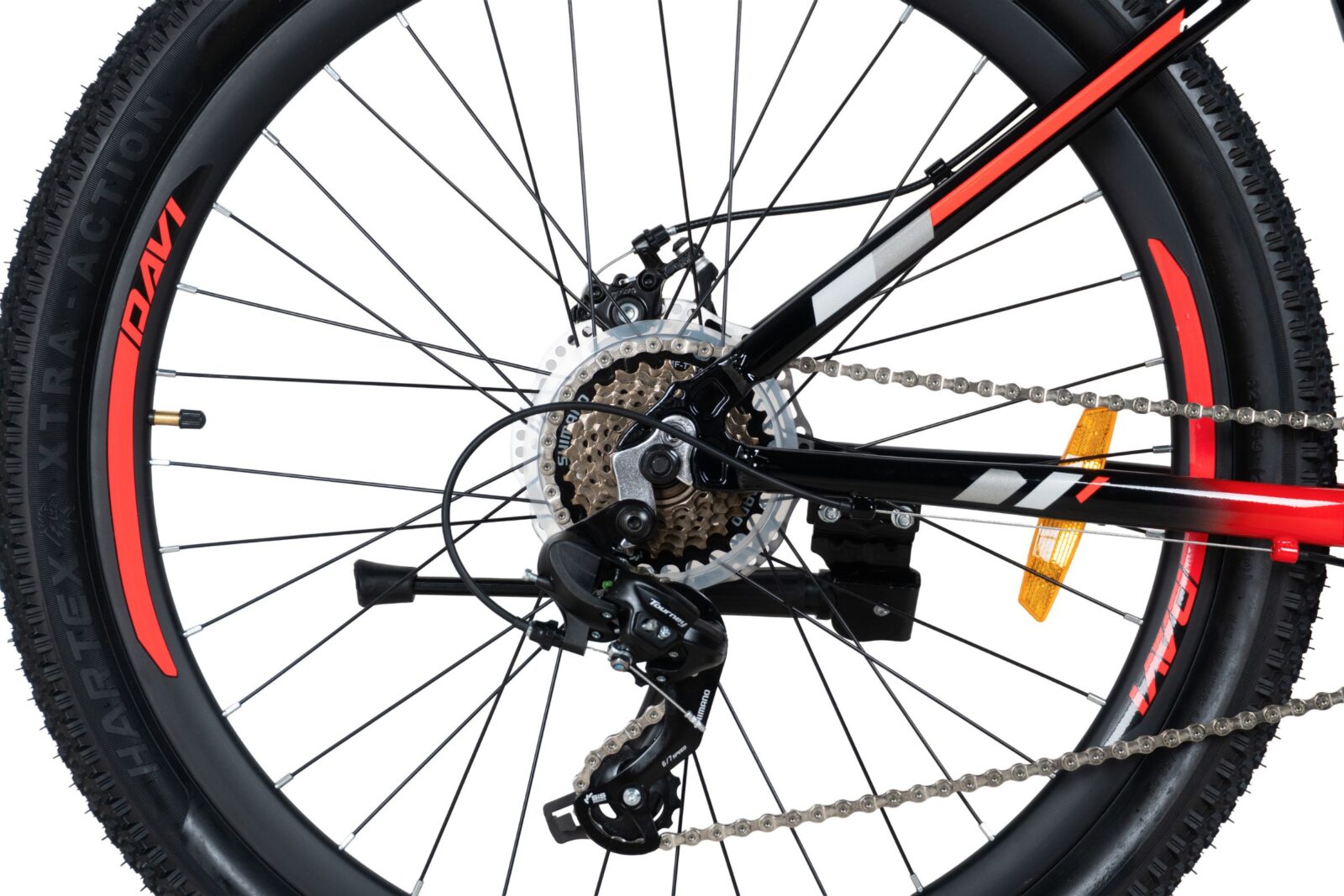 bicicleta mtb davi montaro aluminiu, 26", 145 170 cm, 21 viteze, negru/roşu/