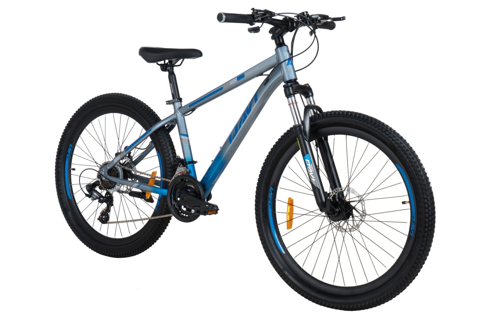 bicicleta mtb davi montaro aluminiu, 26", 145 170 cm, 21 viteze, gri/albastru