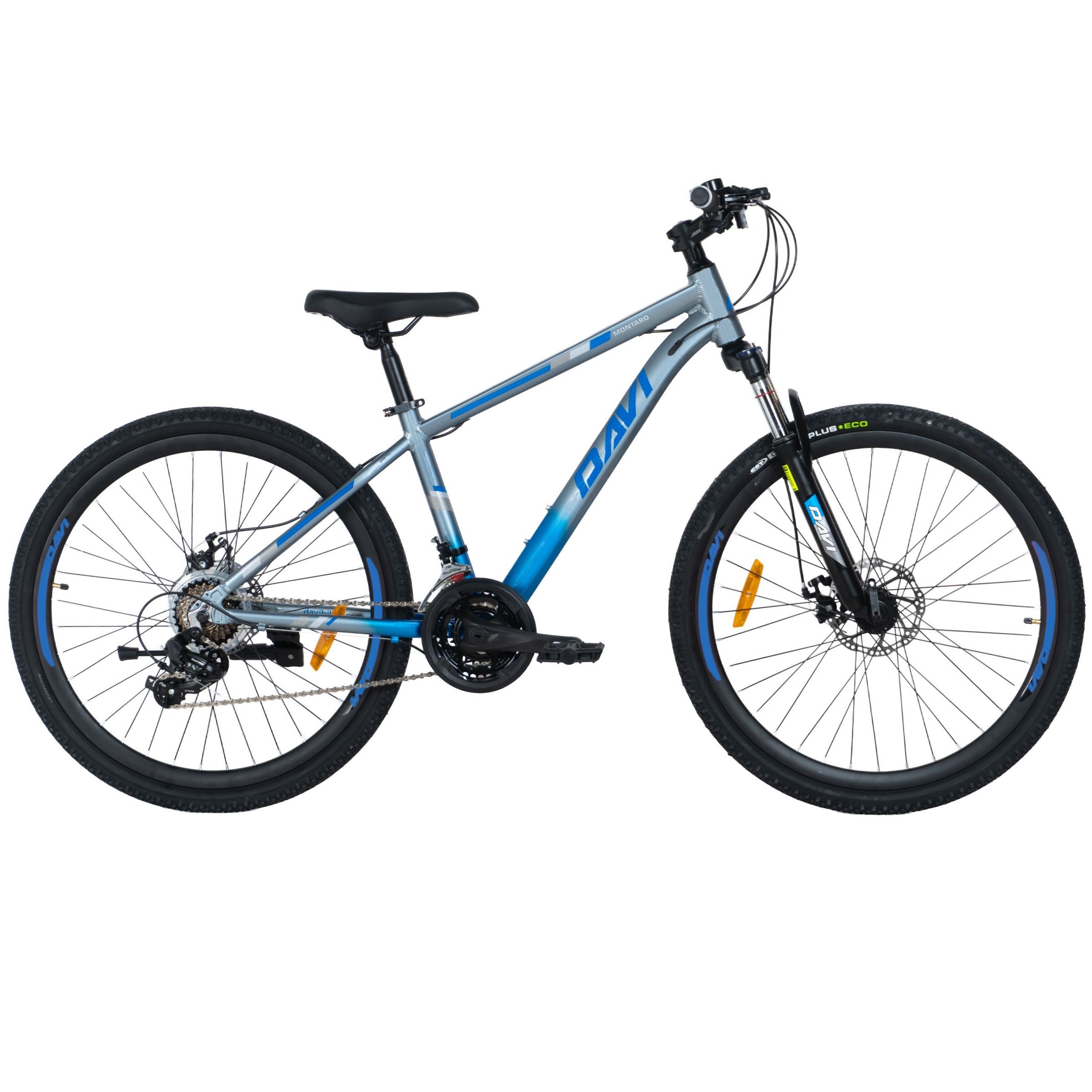 bicicleta mtb davi montaro aluminiu, 26", 145 170 cm, 21 viteze, gri/albastru
