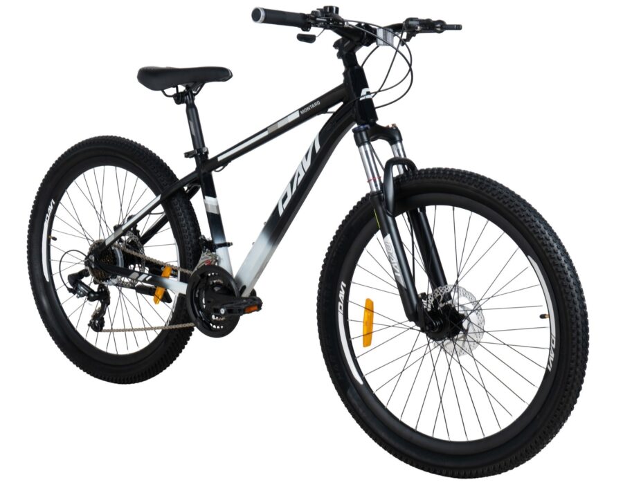 bicicleta mtb davi montaro aluminiu, 26", 145 170 cm, 21 viteze, negru/alb
