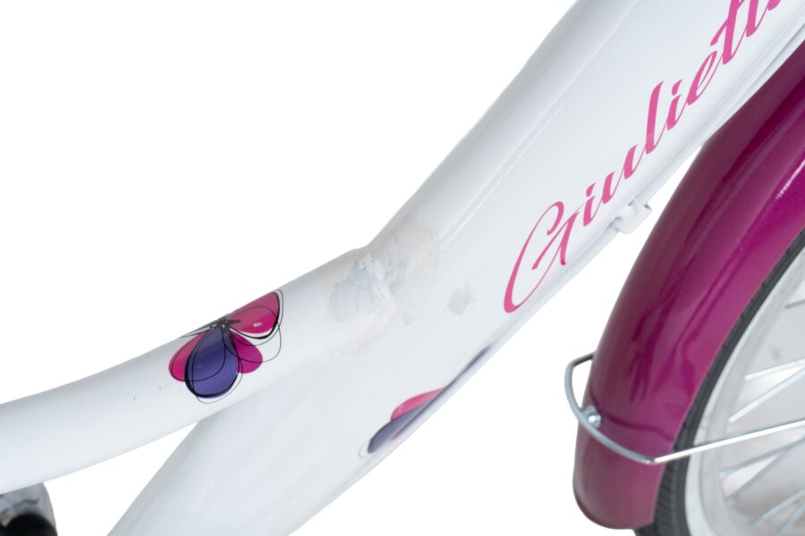 bicicleta copii kands giulietta 24", 130 165 cm, 18 viteze, alb/roz outlet