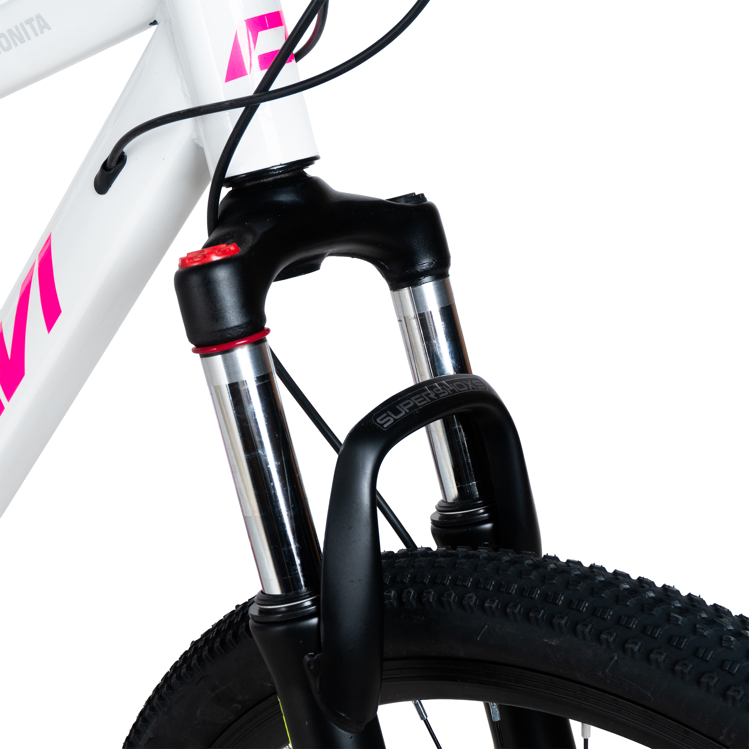 bicicleta mtb davi bonita 27.5", 160 185 cm, 21 viteze, alb/roz