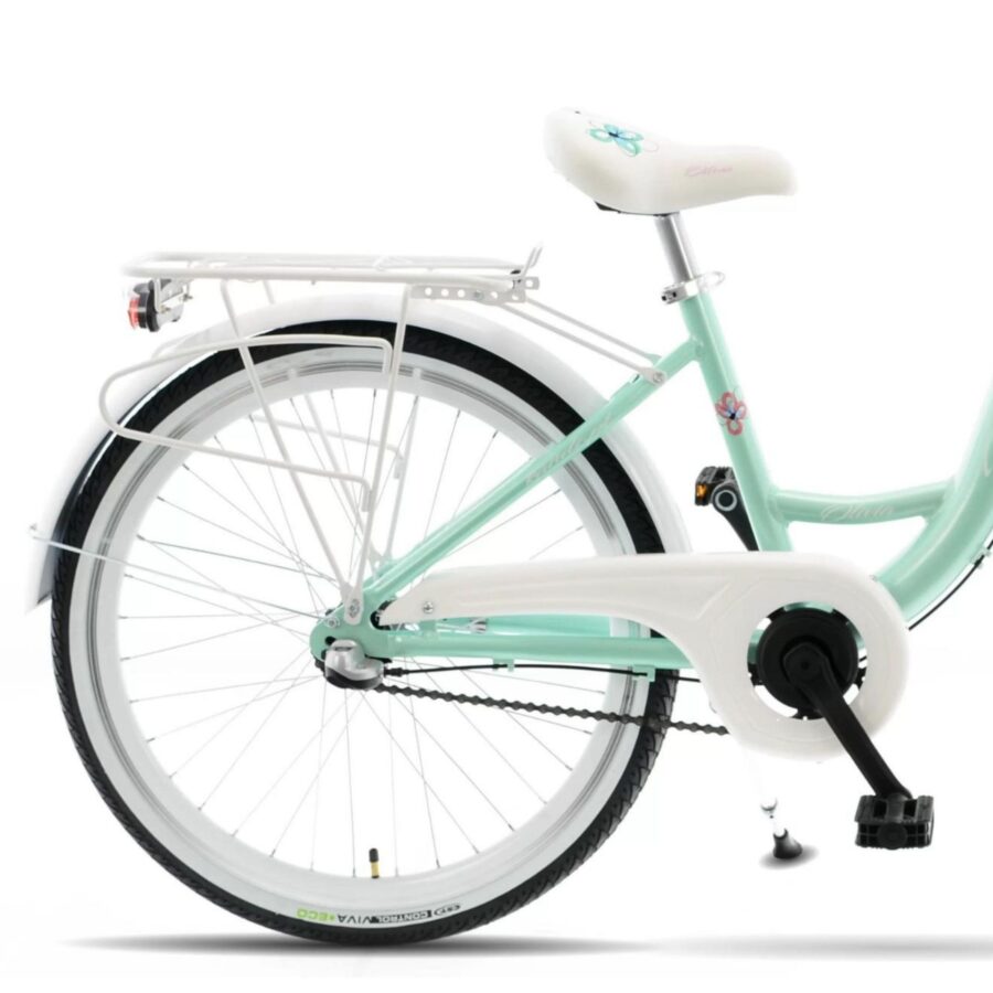 bicicletă copii kands olivia 24”, aluminiu, 130–165 cm, 3 viteze, mentă